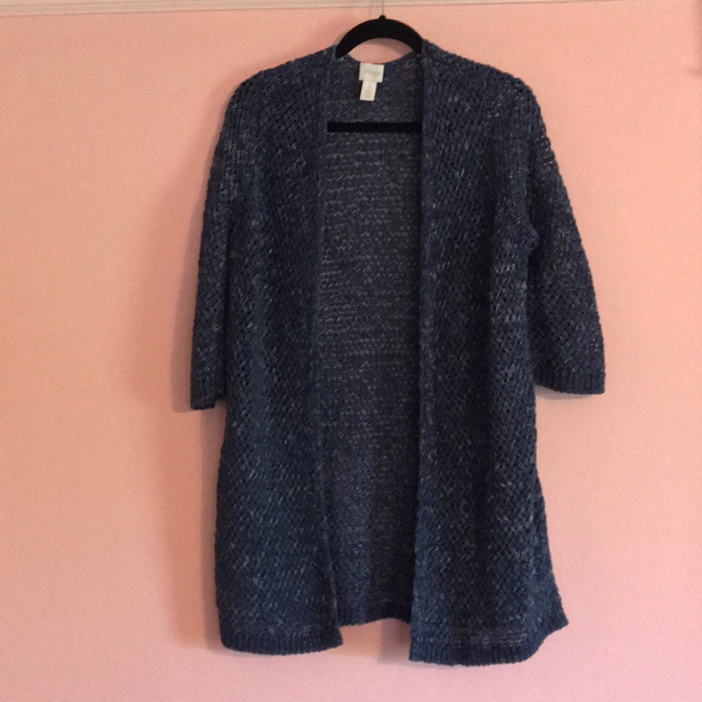 Chunky knit open front cardigan